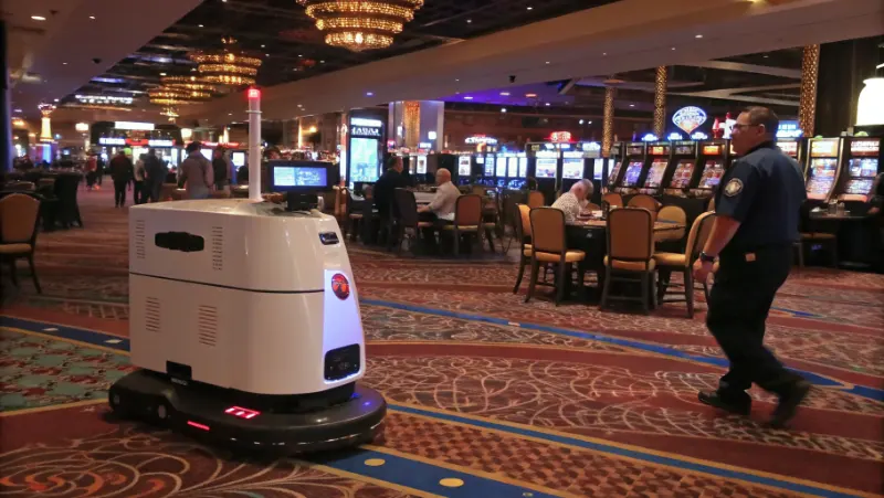 Service robot navigating through crowded casino floor using motion planning algorithms